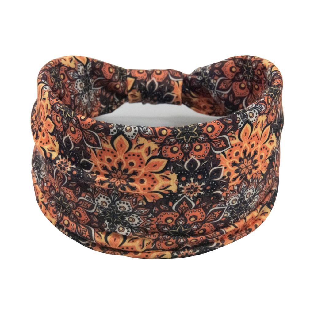 Bohemian Cashew Yoga Übung Stirnband Anti Schweiß und Feuchtigkeit Absorbieren Elastische Baumwolle Stirnband Knoten Stirnband