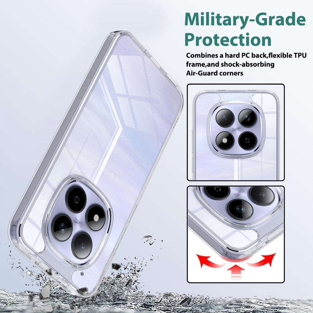 For Xiaomi Poco M8 Pro 5G/Redmi Note 15 Pro+ 5G (Global) Clear Phone Case TPU+Acrylic Shockproof Phone Back Cover