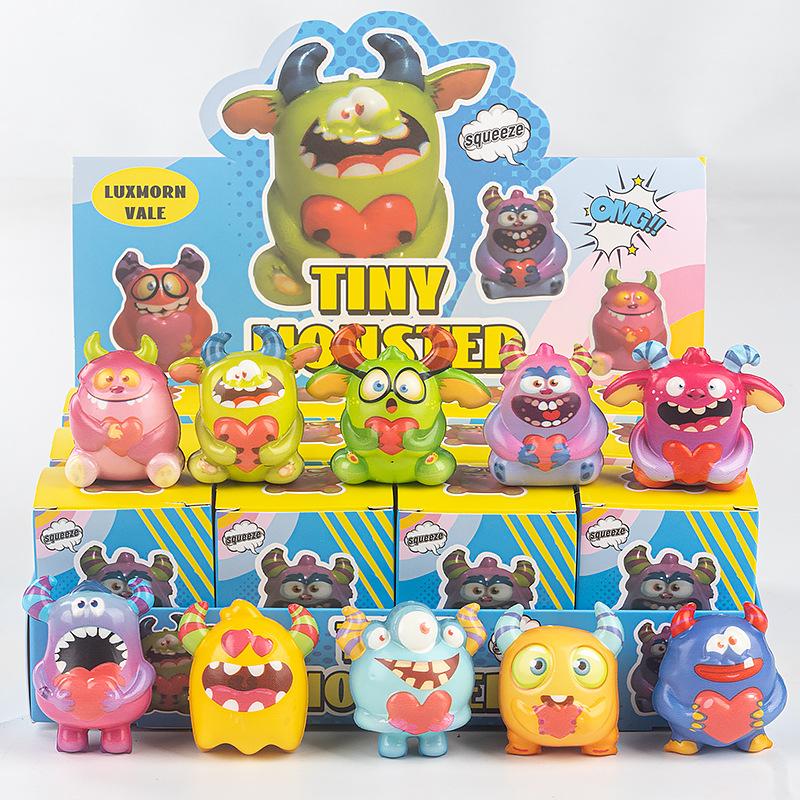 12Pcs/Set Simulation Food Squishy Hamburger Fries Capybara Axolotl Squeeze Toy Stress Relief Decompression Toys