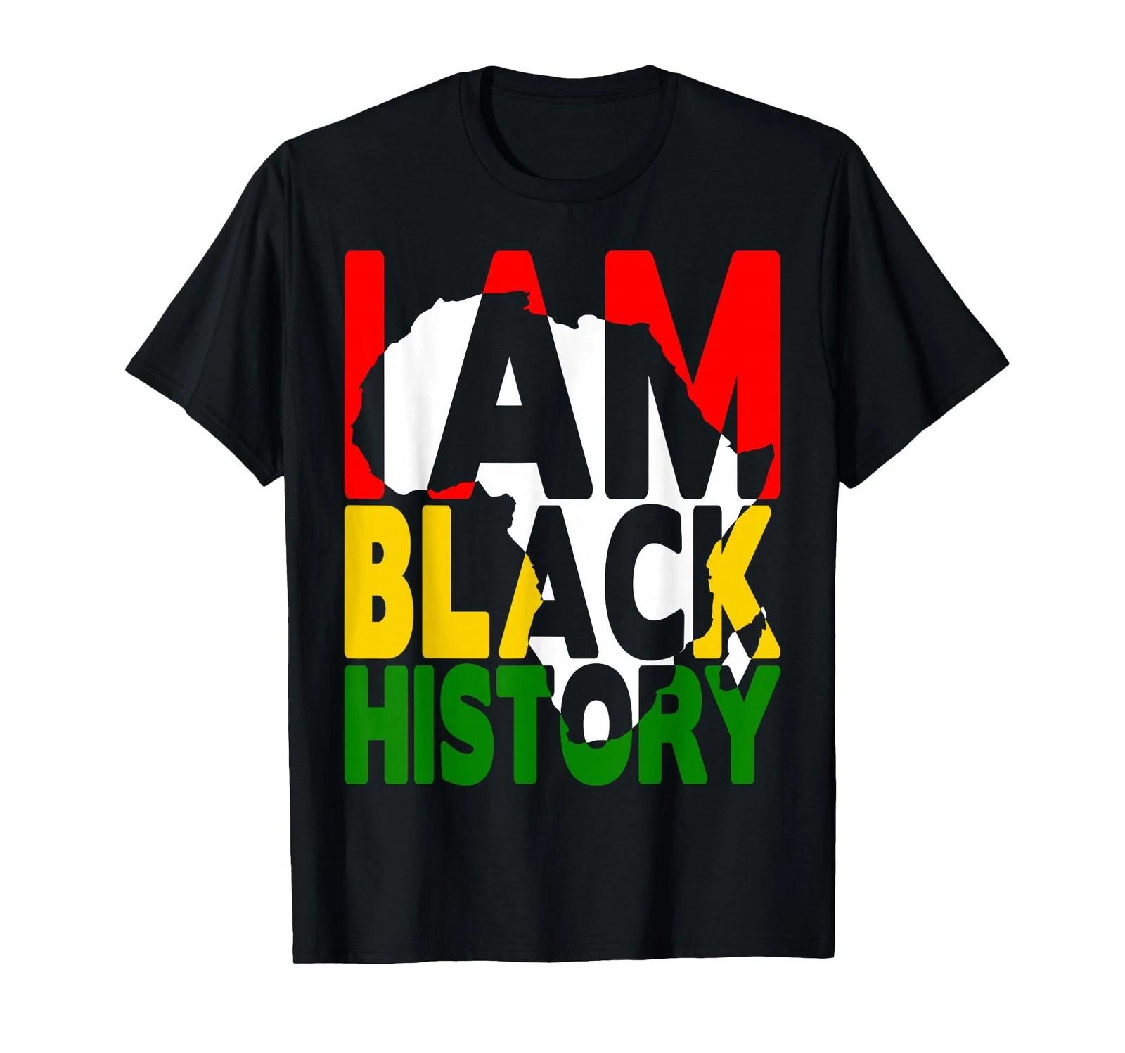 I Am Black History Month African American Pride Celebration T-Shirt Small S