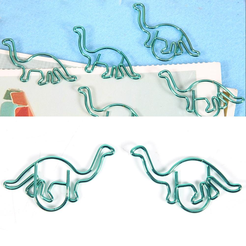 12 Pcs Clip Dinosaur Shaped Color Coated MultiFunction Thickened Paper Clip 3x3cm