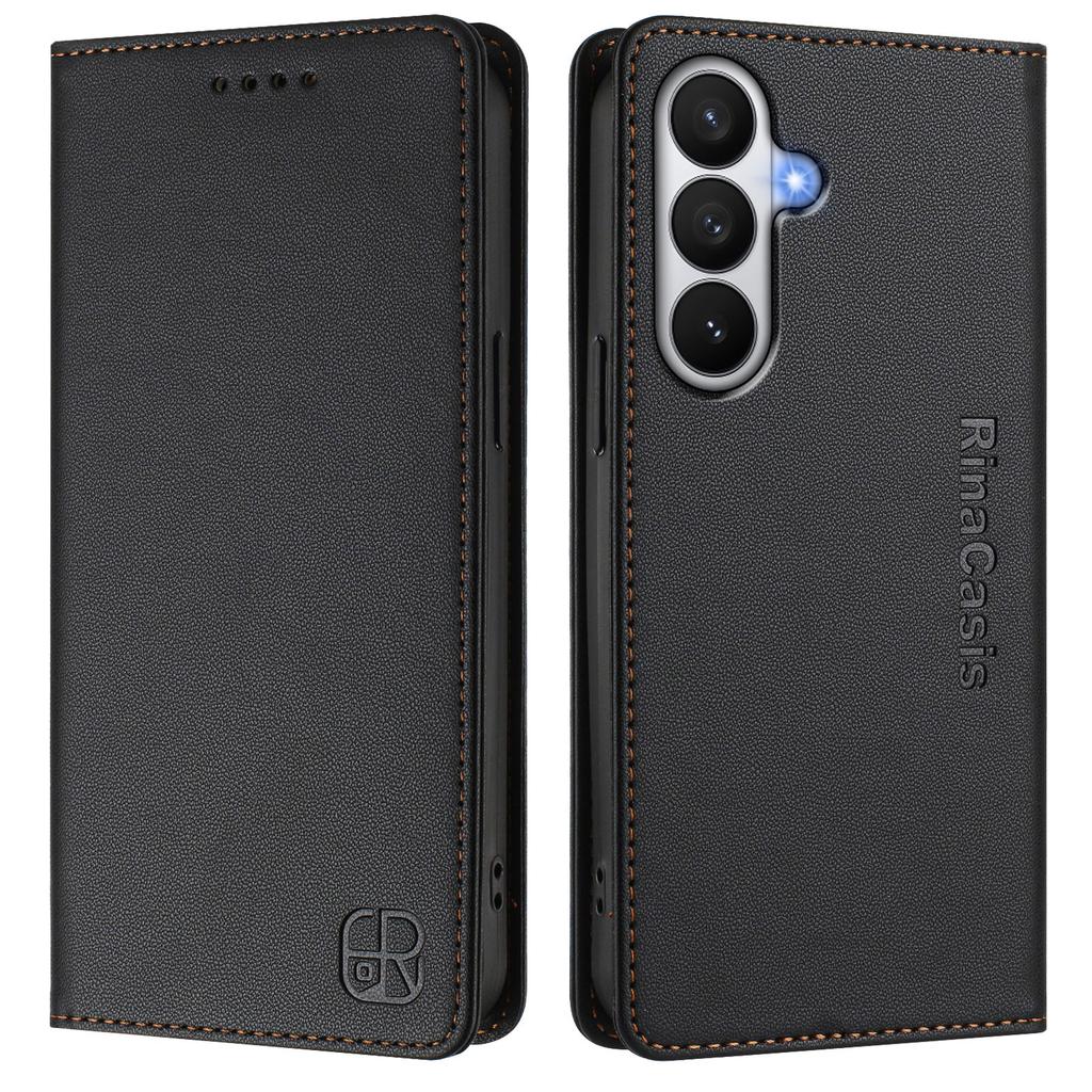 For Samsung Galaxy S26/S26 Pro Leather Case RINACASIS RC01 Phone Cover with RFID Blocking Wallet Stand