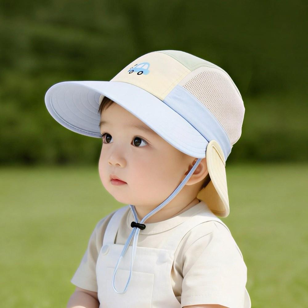 Quick-dry Cartoon Bucket Hat Car Children's Fisherman Hat Breathable Summer Kid Sun Hat Boy