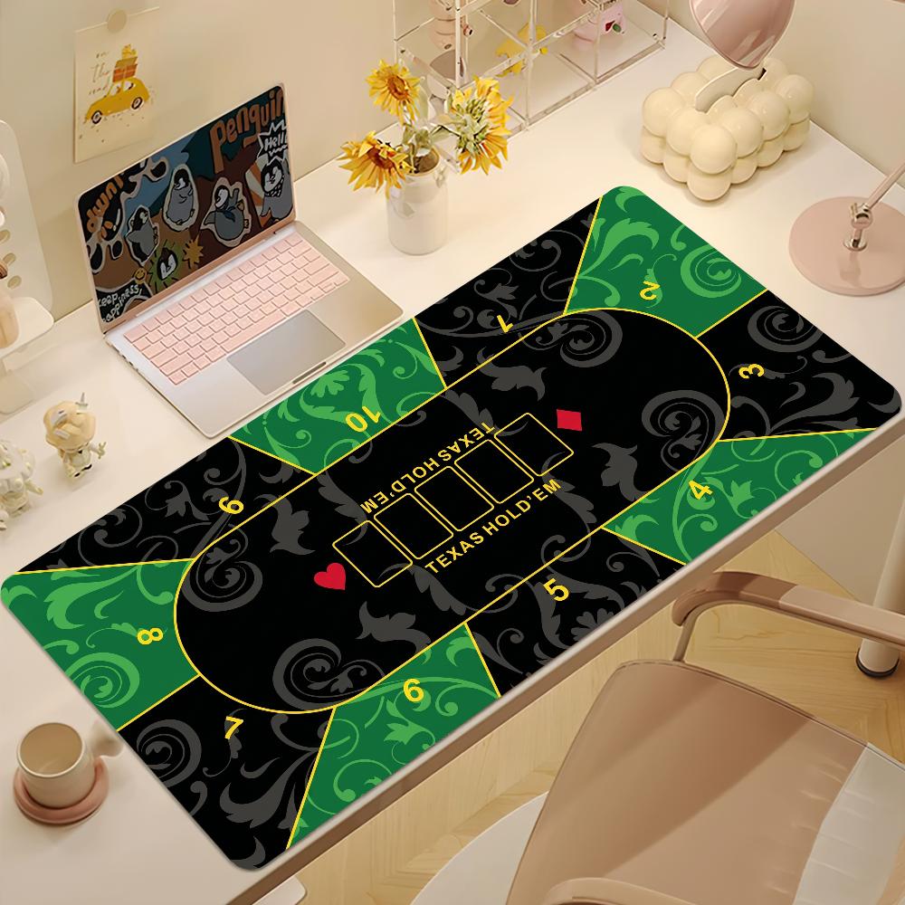 Cool Texas Hold Em Table Poker Mouse Pad Nonslip Thickened MousePad Large Writing Lockedge Office Student Gaming Cushion