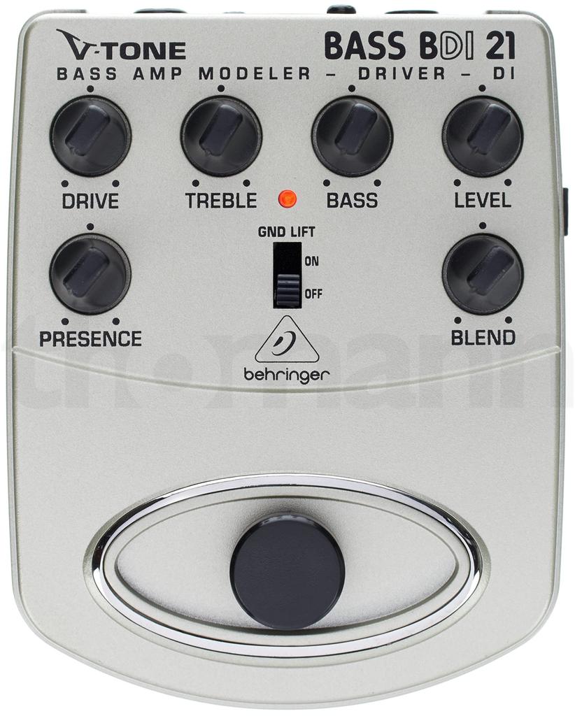 Behringer Bass Effects Pedal Preamp Direct Box BASS DRIVER DI BDI21 V-TONE