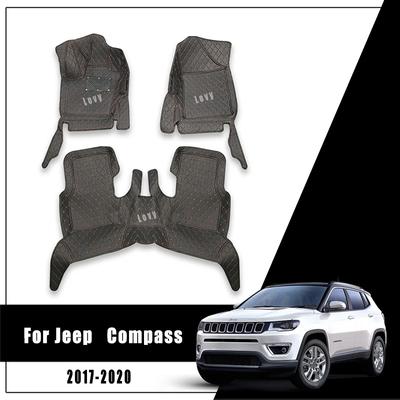 For Jeep Compass 2017 2018 2019 2020 Car Floor Mats Rugs Auto Interior Accessories Carpets Parts Replacement Waterproof Covers