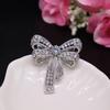 Zircon Ribbon Flower Brooch Crystal Flower Corsage Sparkling Diamond Flower Chest Decoration Gift for Mothers Such As Entrance Ceremonial Ceremonies,