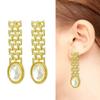 Pearls Earrings Ear Studs Drop Earrings Alloy Texture Piercing Ear Jewelry Statement Style Earrings for Fashion Look