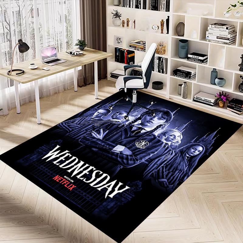 Wednesday Addams Returns Carpet For Playroom Bedroom Living Room Sofa Home Decorkids Game Area Rug Nonslip Floor Mat