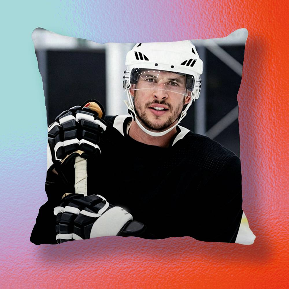 Hockey Player Sidney CCrosby Pillow cover Soft Microfiber Pillowcase Home Sofa Decor Surprise Decorative printed