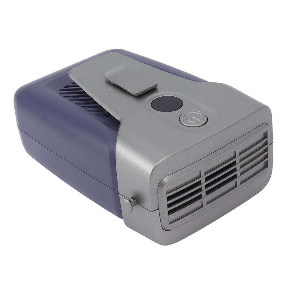 Waist Fan Power Adjustable Bladeless Hands Free Portable Mini Hanging Fan for Hiking Fishing Blue