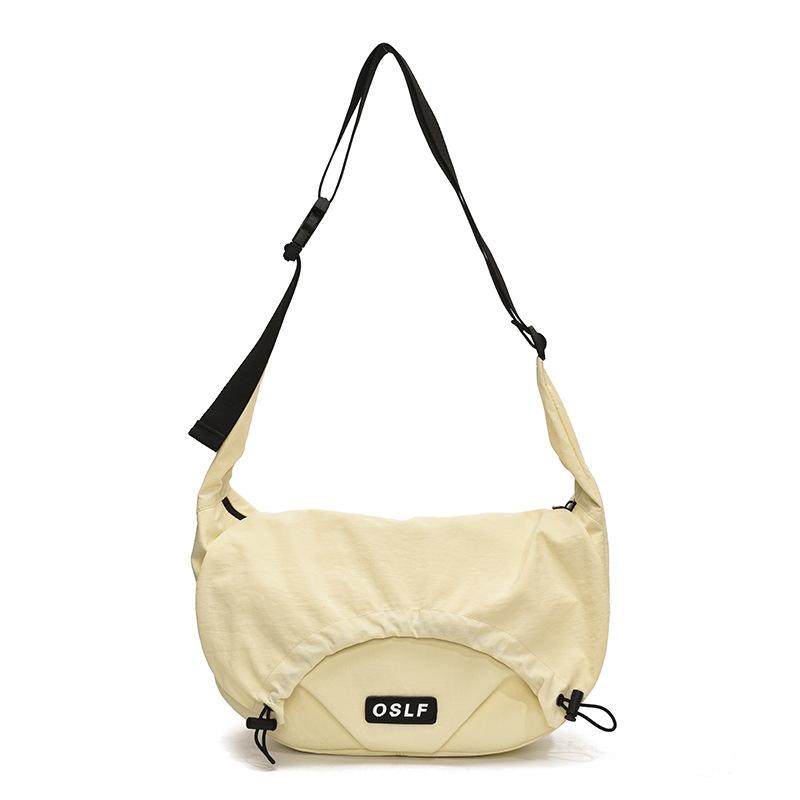 2026 fashiable and simple nyl shoulder bag, large capacity crossbody bag, persalized drawstring outdoor sports bag