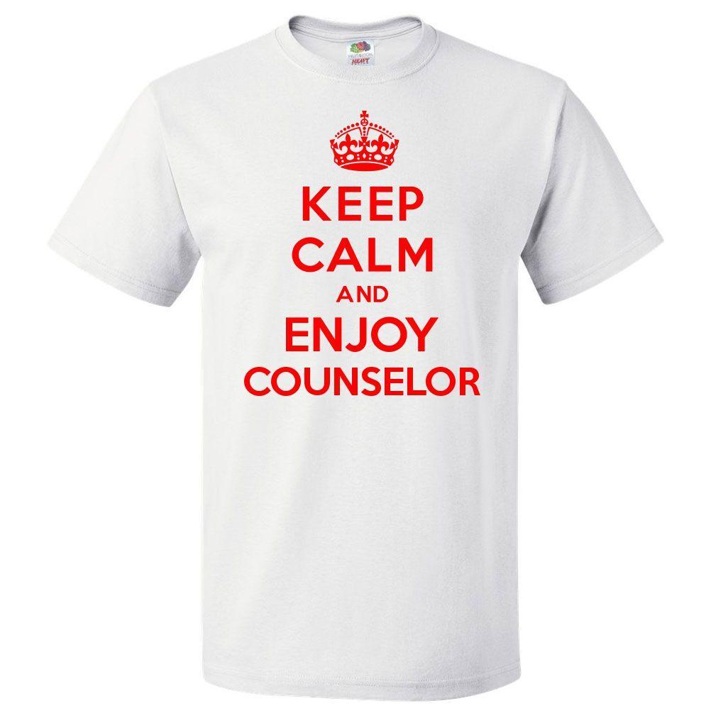Keep Calm and Enjoy Counselor T shirt Funny TeeSe abre en una nueva ventana o pestaña 4XL