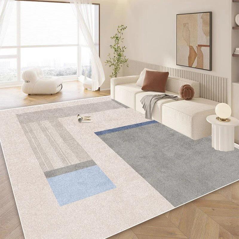 Modern Geometric Carpet Living Room Luxury Home Decoration Sofa Non-slip Large Area Rugs Cream Wind Bedroom Bedside Floor Mats