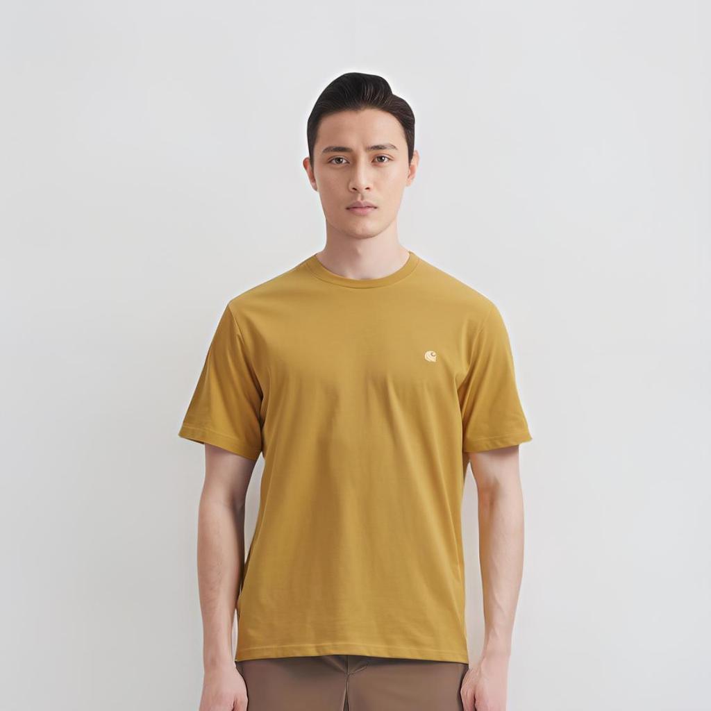 Carhartt WIP FW24 S/S Chase T-Shirt Chase Logo Embroidered Gold Label Series Loose Fit Logo Letter Pattern Short Sleeve T-Shirt I026391-22J-XX