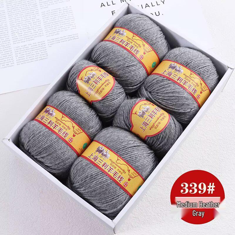 Premium Medium Thick Pure Goat Wool Yarn Balls for Handmade DIY Scarves