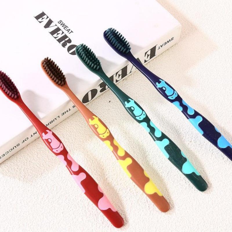 4/10/20/30Pcs Random Color Packaging High-End Individually Packaged High-Density Bristle Toothbrushes for Adults, Home Use, Hotel Use, Volcanic 