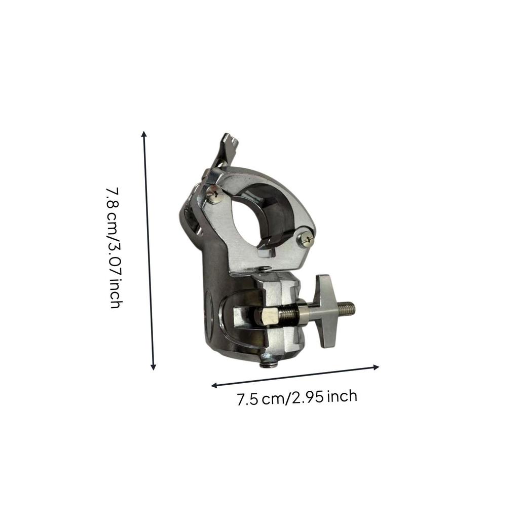 Drum Rack Clamp with Hinged Sides Adjustable for Stage Rig, Drummers