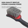 SEAMETAL Car Tire Wheel Cleaning Brush Car Wash Brush Medium Soft Nylon Short Handle Steel Ring Floor Mat Fabric Decontamination Brush
