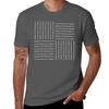 Flute Crosshatch Pattern TShirt Retro Style Print Casual Top