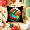 Ball Sports Doodles Cushion Cover Plush Fabric Soft Double-Sided Printed Sofa Warm Winter Home Gift Pillow Cover