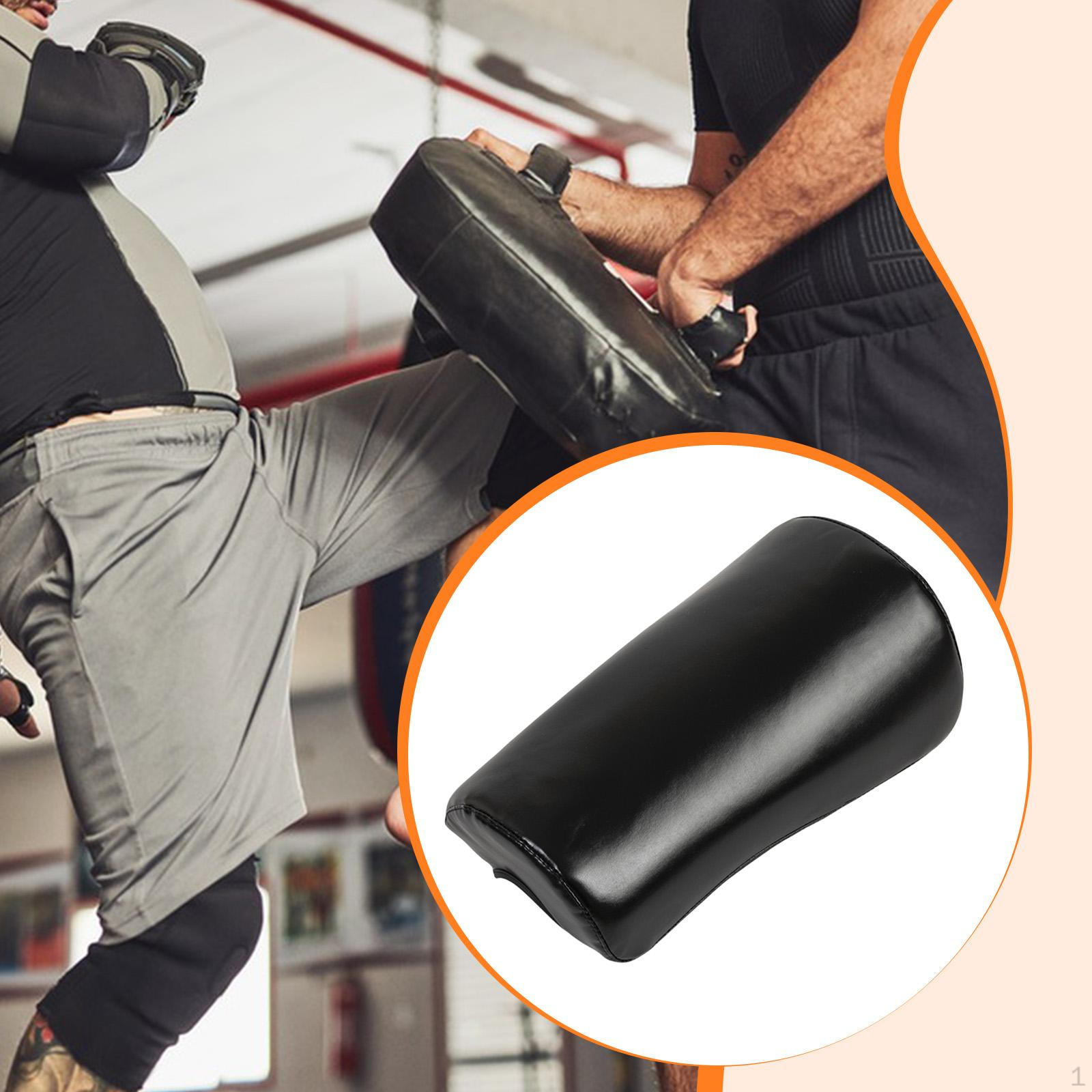 

Leg Kick Pad Kickboxing Shin Guard Adjustable Martials Arts Equipment for Punching чёрный