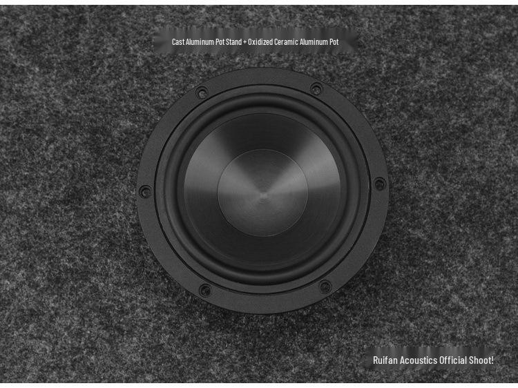 

5.25 HiFi Aluminum-Ceramic Mid-Bass Speaker, Black & Gold Diamond Cast Woofer Unit