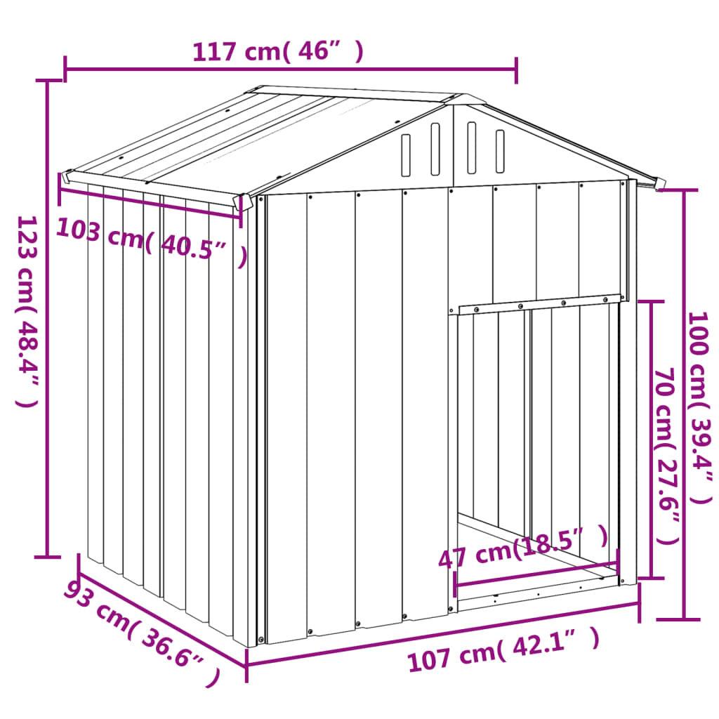 vidaXL Dog Kennel with Roof Anthracite Galvanized Steel