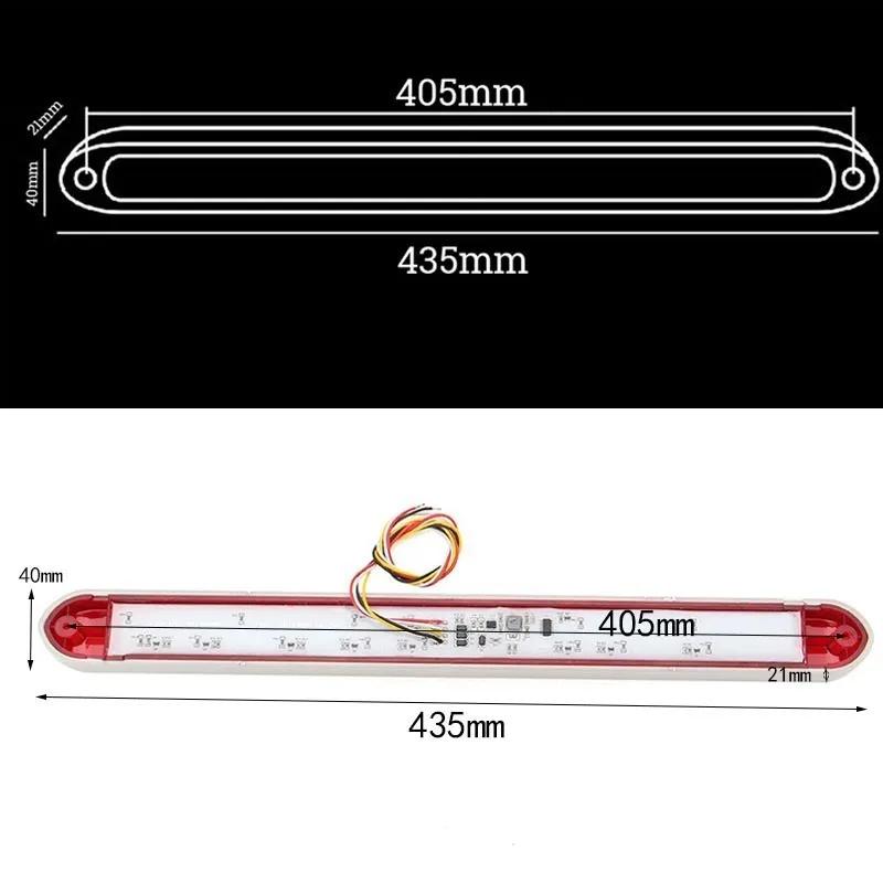12V 24V 72 LED Truck Rear Tail Light Stop Brake Lamp Flowing Turn Signal Light for Trailer Caravan Lorry Pickup Truck RVs