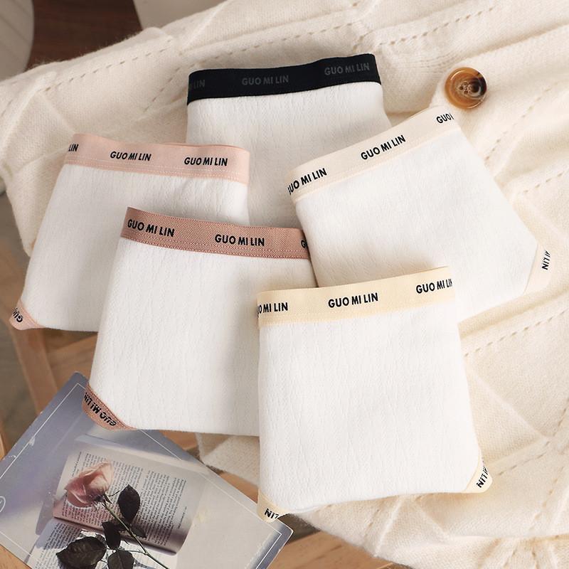 Comfortable Women's Cotton Underwear Stylish Japanese Sweet Breathable Mid Waist Triangle Shorts
