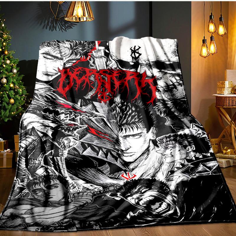 Dark Warrior's Rise Blanket Flannel Throw for Sofa, Indoor, Camping, Living Room, Office, Chair, And Bed Soft Birthday Gift