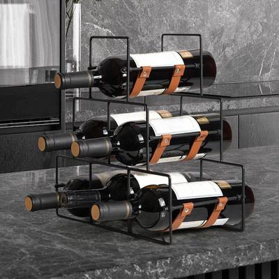 Wine Rack Bottle Holder 3 Tier Sturdy Freestanding Organizer Display Stand for Restaurant
