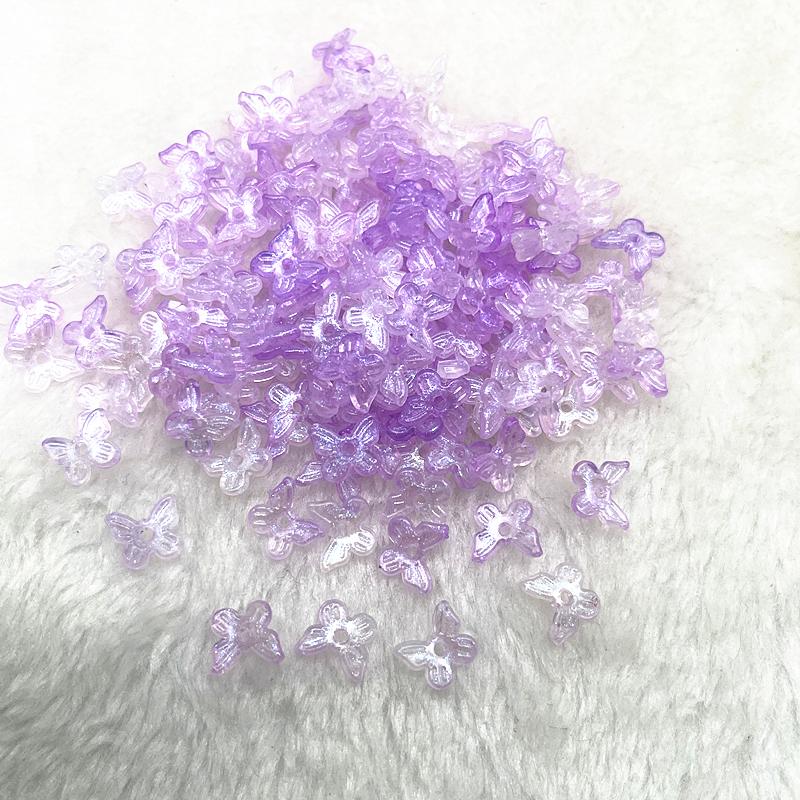 50pcs 10mm Butterfly Shape Acrylic Beads Loose Spacer Beads for Jewelry Makeing DIY Accessories
