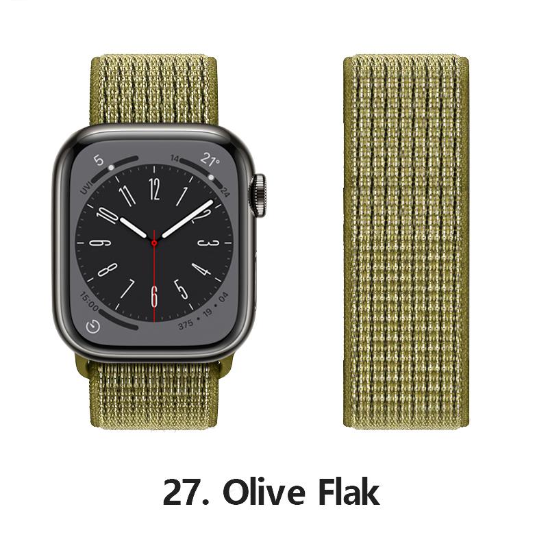 Nylon Strap For Apple Watch 10 Bands 46mm 44mm 40mm 45mm 41mm 49mm 42mm 38mm Bracelet Correa iwatch Series 8 se 7 6 3 9 11 40 mm