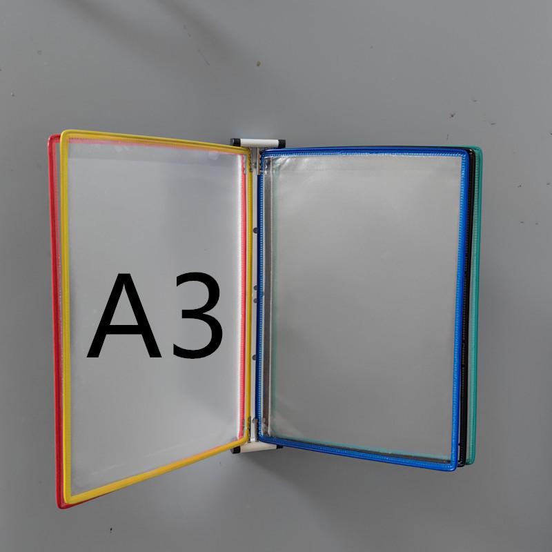 A4 Wandmontierter Klapp-Aktenordner, 5-seitiger SOP-Displayständer
