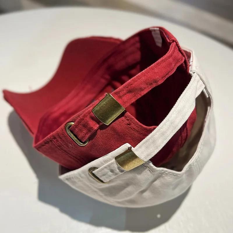 Korean Embroidery Letters Hip Hop Duckbill Hat Men Women Snapback Cotton Baseball Cap Outdoor Sports Dad Trucker Sun Hats