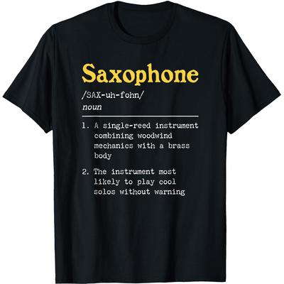 Funny Saxophone for Sax Player T Shirts Unisex Women Pure Cotton Humor Streetwear Tee Shirt Short Sleeve Unisex Loose Clothing