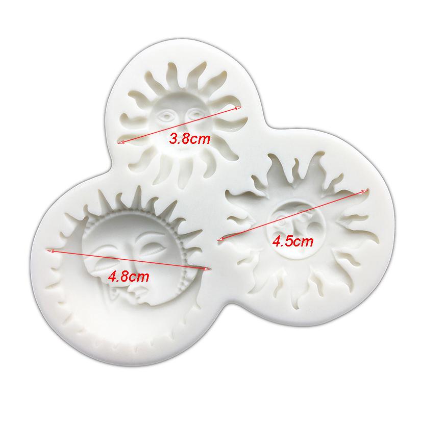 Sun Face Silicone Sugarcraft Mold Fondant Cake Decorating Tools Cupcake Chocolate Baking Molds