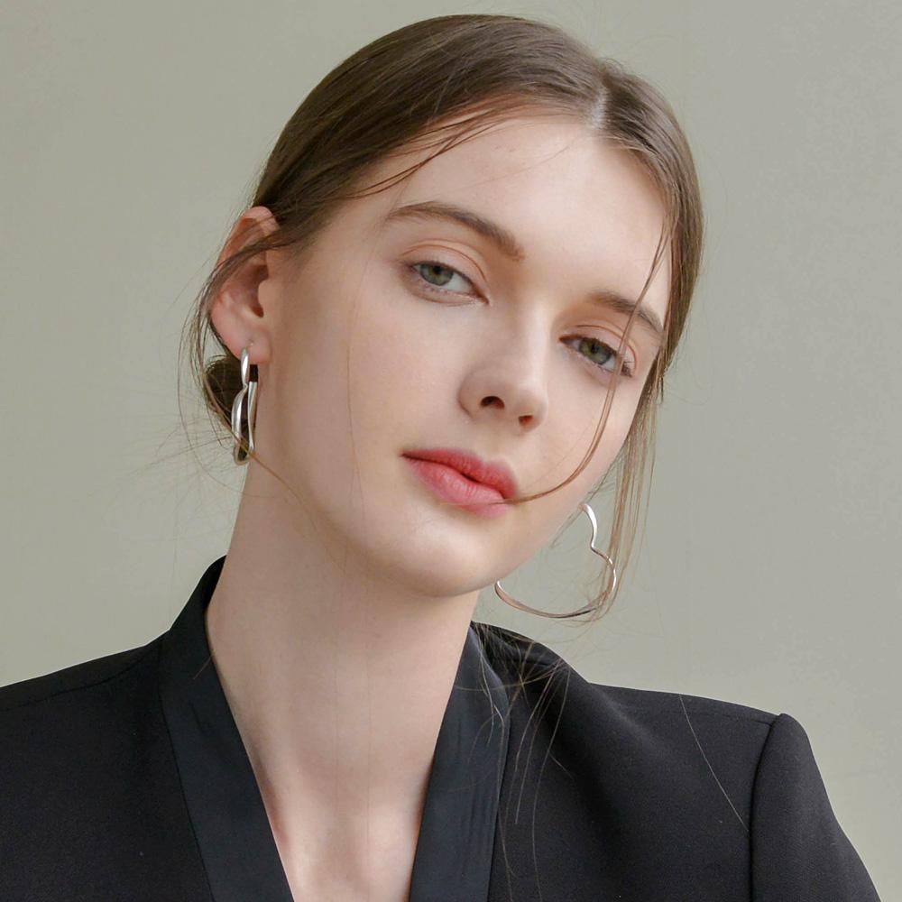 Dana Burton Organic Hoop Heart Earrings