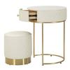 Hoher Nachttisch mit Hocker Sharon Cm Ø 52X70 - Ø 36X39