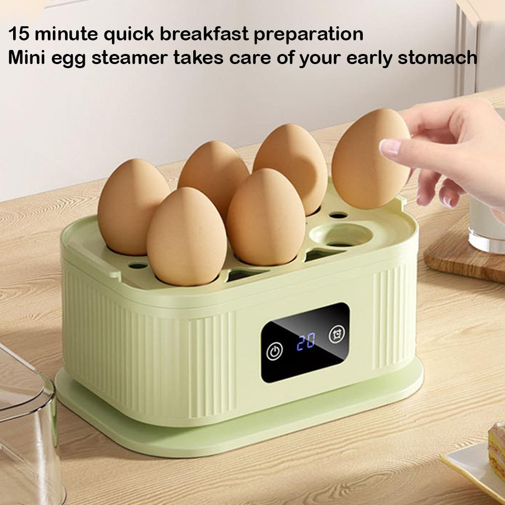 Portable Mini Multifunctional Egg Steamer 6 Adjustable Time Setting Breakfast Egg Maker 6 Eggs Boiled Machine Egg Cooker