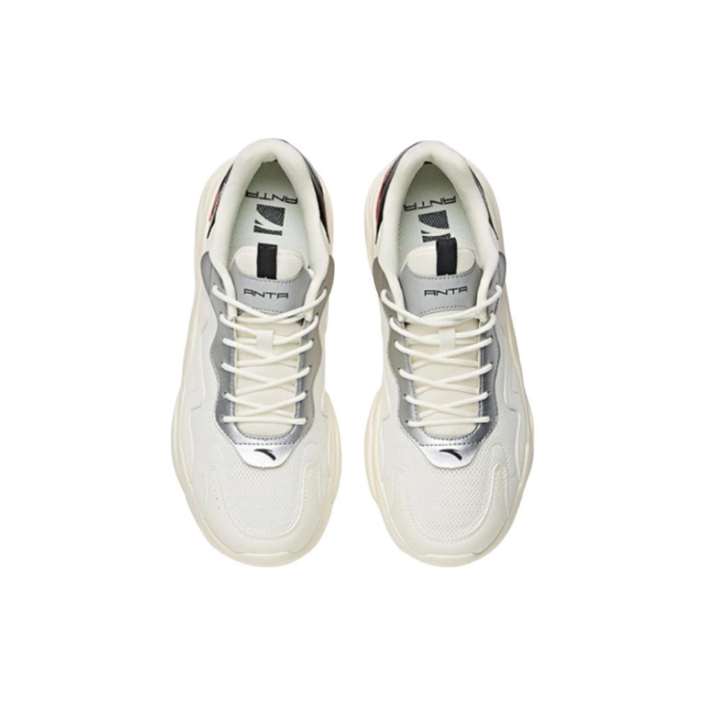 Anta Life Collection Slip Resistant Abrasion Resistant Low top Casual Shoes Men's White Red 912048820-9