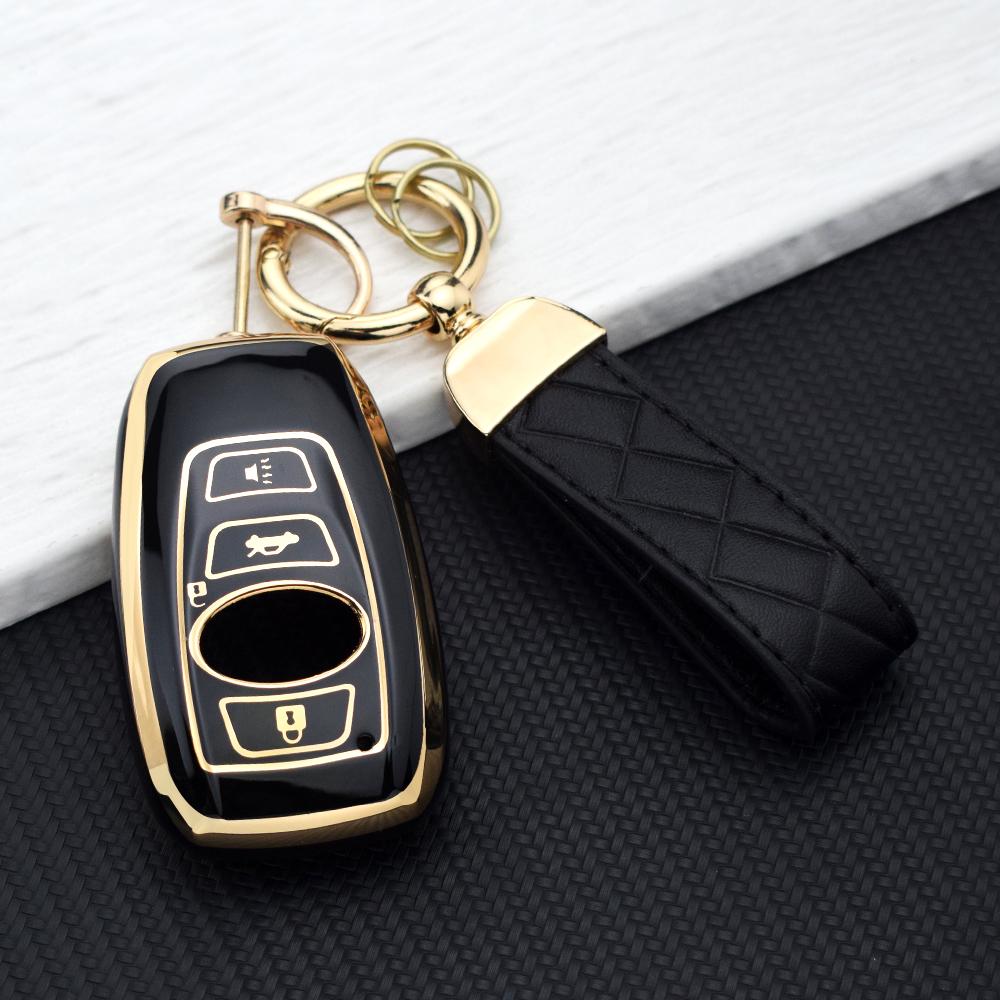 Smart Key Fob Cover for Subaru WRX STI XV Crosstrek Legacy BRZ Forester Impreza Outback 3/4 Buttons Key Protective Holder Chain