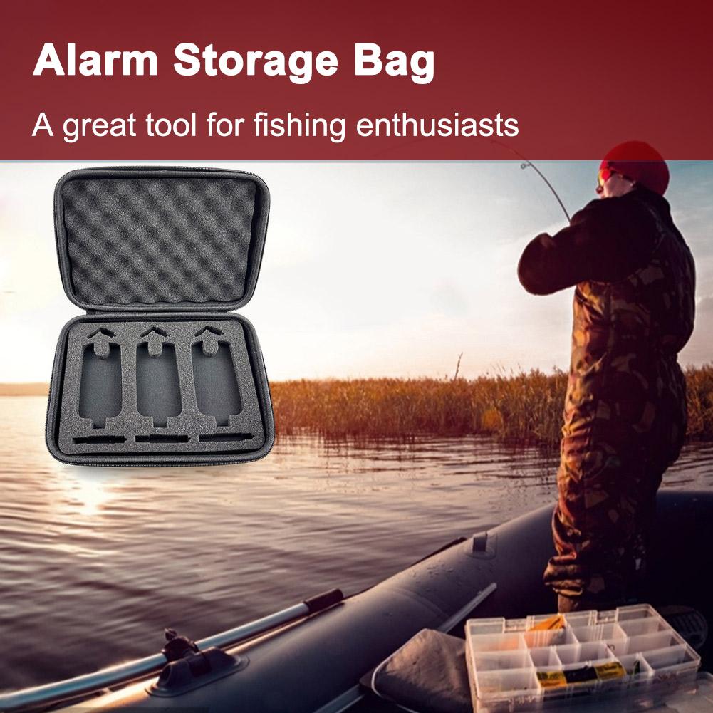 Fishing Bite Alarm Storage Case EVA Foam Pad Fishing Swinger Storage Box 9.8x6.9x2.2in for Fishing Enthusiast
