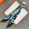 POBING Animals Print 18m/m Twill Silk Scarves Women Luxury Brand Scarf Bag Ribbons Tie Head Scarf Small Long Skinny Scarf 86*5CM