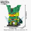 MOC Anime Squarehead Building Blocks Toys Seven Dragon Giant Ape Mecha Figures Somersault Cloud Model Assembly Bricks Kids Gifts