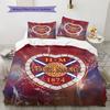 Set Piumone Biancheria da Letto con Motivo a Cuore e Calcio Nome Personalizzato Copripiumone Federe Regalo di Compleanno per la Casa(1 * copripiumino + 2 * federa, senza nucleo)