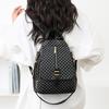 Korean version of retro style printing contrasting color plaid multi-purpose women's shoulder bag mature versatile backpack women