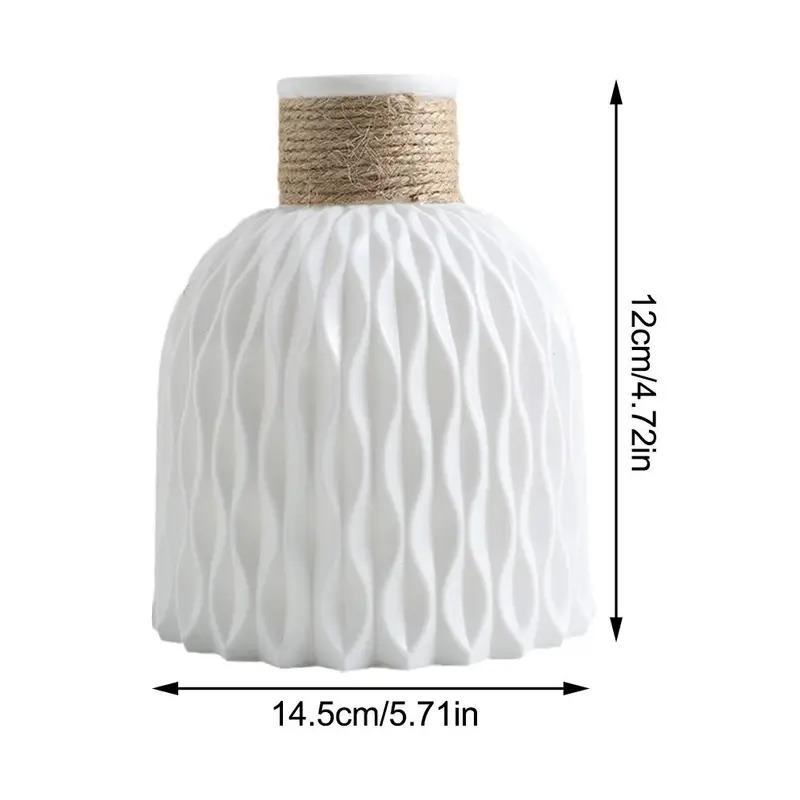 Seil Plastikvase Blumenarrangement DIY Blumentopf Wohnzimmer Porzellanimitation Blumengefäß Heimdekoration Ornamente