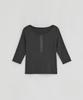 Loutaideu Henley Neck Top [Charcoal]